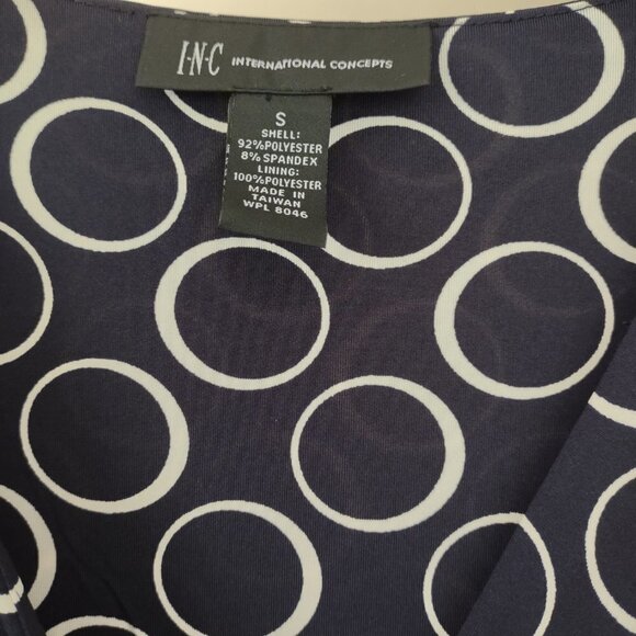 INC International Front Knot A-Line Dress Size Small  Retro Vibes Fit & Flare - Picture 7 of 7